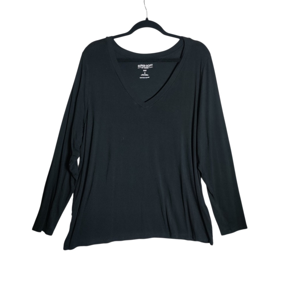 Torrid Super Soft Black V-Neck Long Sleeve Knit Top Plus Size 3 3X